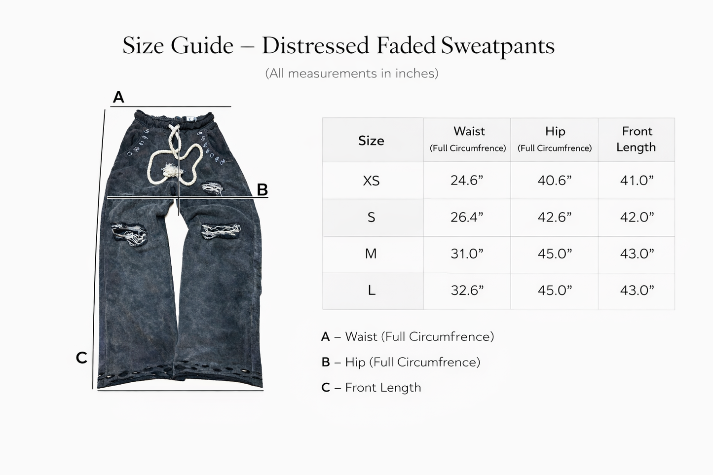 Distressed Faded Sweatpants