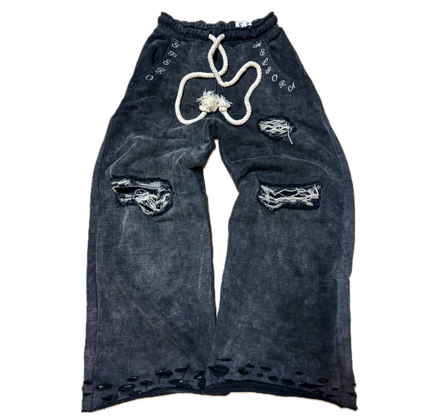 Distressed Faded Sweatpants